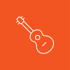 Guitar line icon.