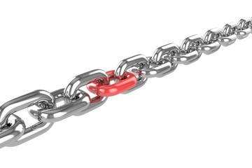 Fototapeta premium render stainless steel chain