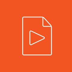 Audio file line icon.