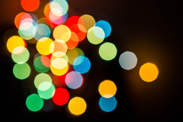 color bokeh at night