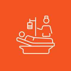 Nursing care line icon.