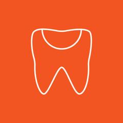 Tooth decay line icon.