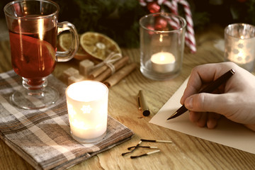hand writing Christmas