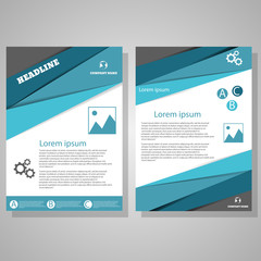 Vector Brochure Flyer design Layout template, size A4, Front pag