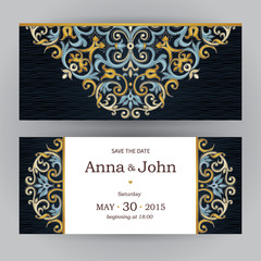 Vintage ornate cards in Eastern style. © Anna Pogulyaeva