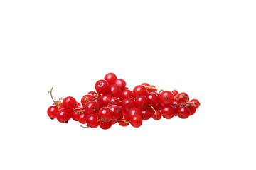 Branches of berry red currants isolated on a white background