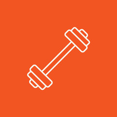 Dumbbell line icon.