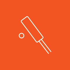 Cricket line icon.