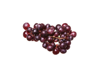 A fresh red grape on white background or isolated,