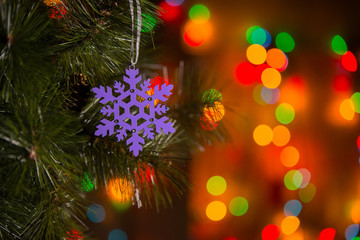 Fototapeta na wymiar Christmas decoration on christmass tree