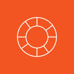Lifebuoy line icon.
