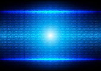 abstract  binary code blue technology background