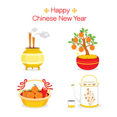 Chinese New Year Objects, Gifts, Traditional Celebration, China, Happy Chinese New Year