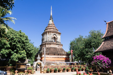 Old wooden church of Wat Lok Molee Chiangmai Thailand
