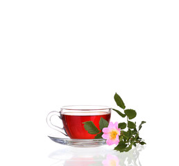 Herbal tea isolated on white background