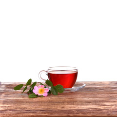 Herbal tea isolated on white background