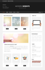 Business One page website design template. Vector Design. 