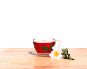 Herbal tea isolated on white background