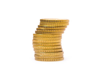 coins isolated on white background