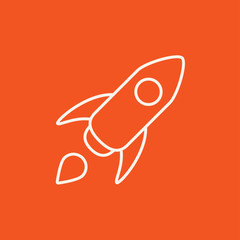 Rocket line icon.