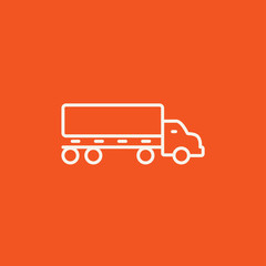 Delivery truck line icon.