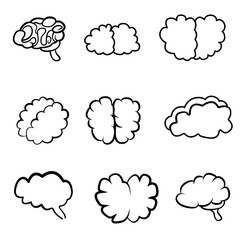 outlines of the brain