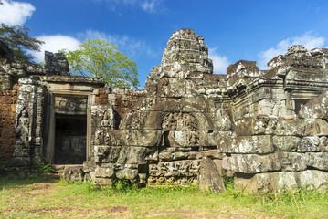 Ruins of ancient temple in Angkor. Cambodia