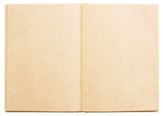 opened brown notebook