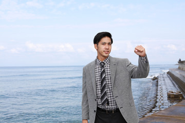 笑顔の男性