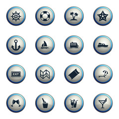 Naklejka premium Cruise simply icons