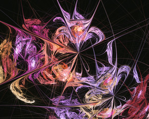 Abstract fractal design. Colorful splash .