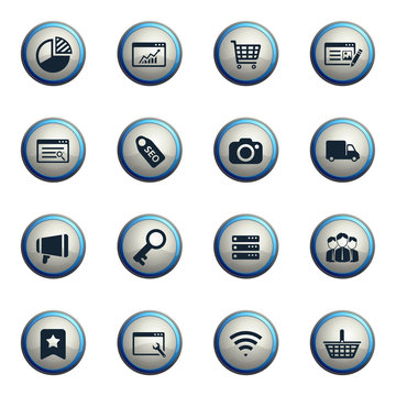 SEO and development simply icons