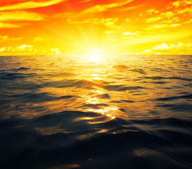 Obraz premium sea and sunset