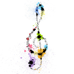 Naklejka premium Vector Illustration of an Abstract Music Design