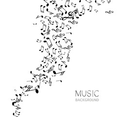 Vector Illustration of an Abstract Music Design - 98073034