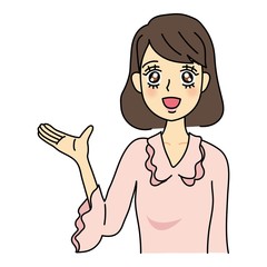 説明をしている女性