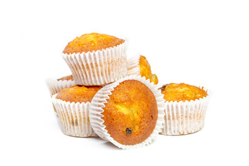 muffins isolated on white background