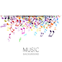 Vector Illustration of an Abstract Music Background