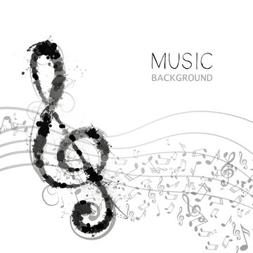 Vector Illustration of an Abstract Music Background