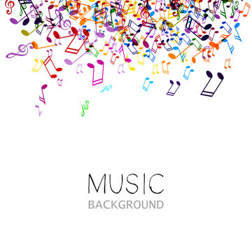 Vector Illustration of an Abstract Music Background