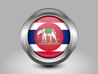 Obraz premium Thailand Variant Flag. Metal Round Icon