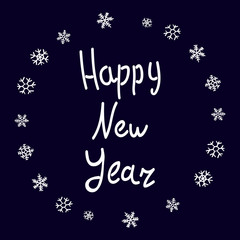 Fototapeta na wymiar Happy New Year. Lettering 2016 card, greeting, decoration,