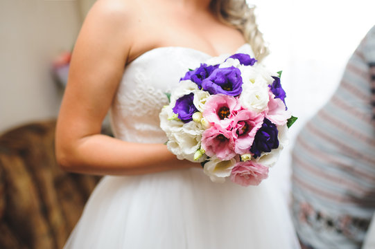 Bouquet with Violet Flowers