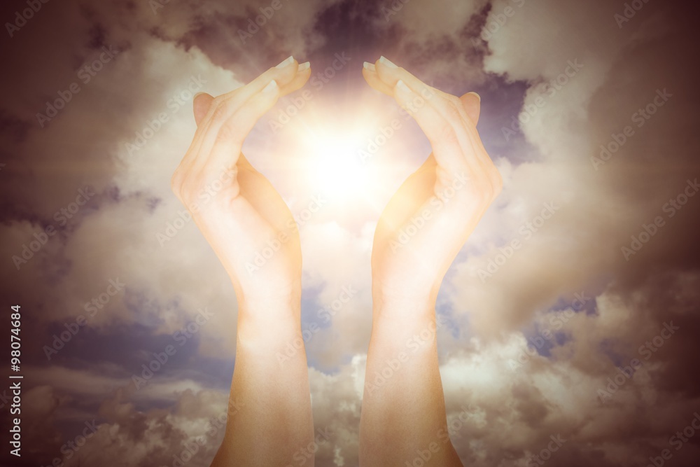 Poster composite image of hands showing