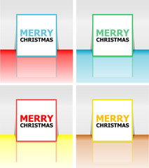 Holiday Vector Card, Merry Christmas, Happy New Year