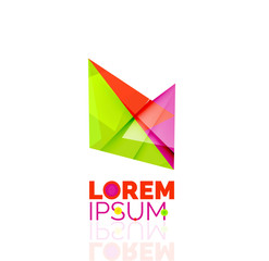 Logo, abstract geometric business icon