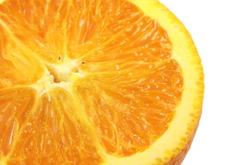 Fresh Navel orange on white background