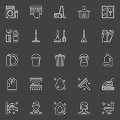 Cleaning thin line icons