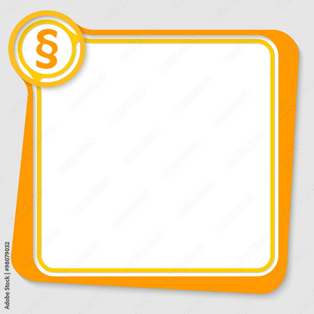 Poster yellow text box for your text with paragraph