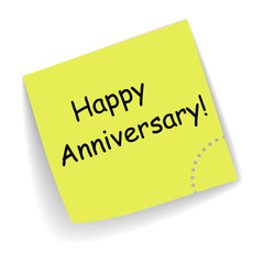 happy anniversary note paper
